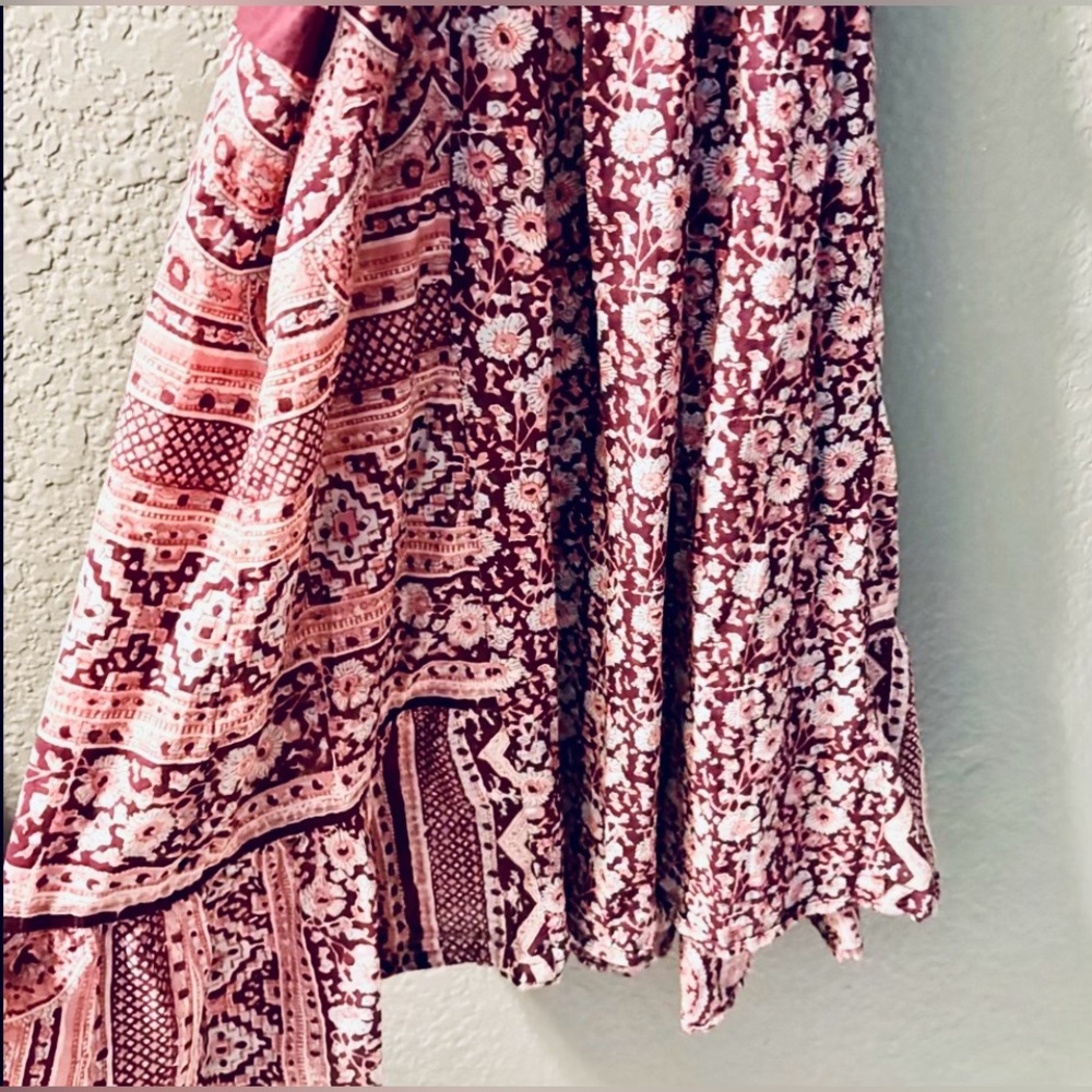 NATURAL LIFE Purple and Pink Bohemian Maxi Dress Size XS - Picture 10 of 15